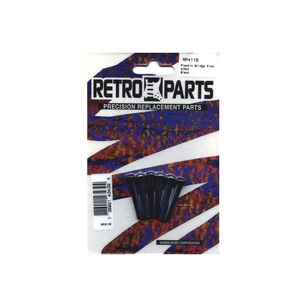 Bridge Pins Black (6-pack)