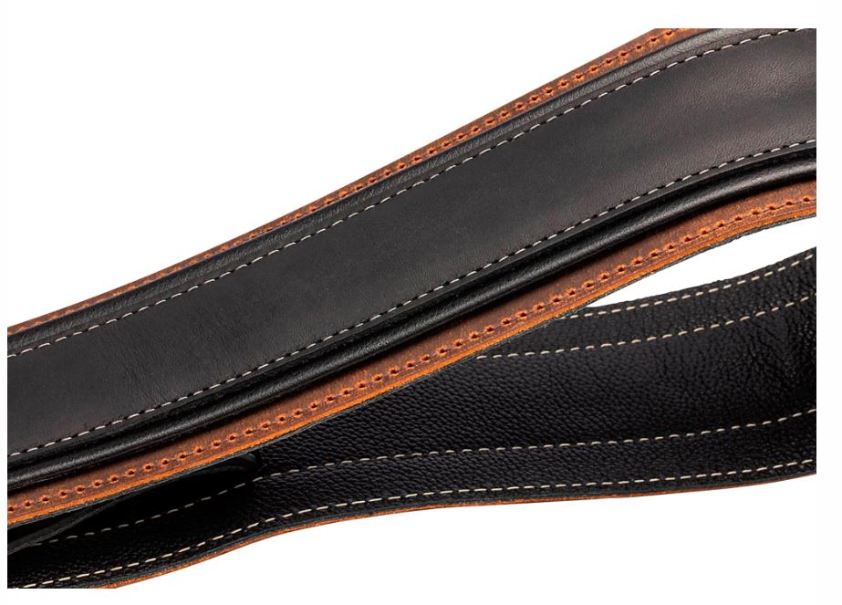 Taylor American Dream Leather Strap (Brown/Black with White Stitching) 4