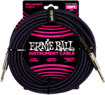Ernie Ball 25' Braided Straight to Straight Instrument Cable - Purple/Black