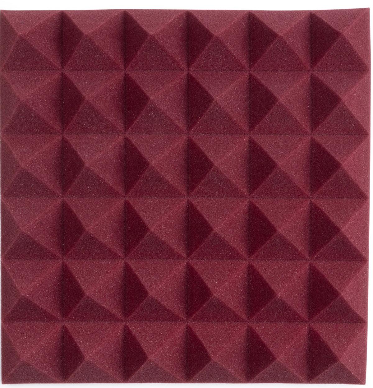 Gator GFW-ACPNL1212PBDY-4PK Four (4) Pack of 2\" Thick Acoustic Foam Pyramid Panels 12x12 Burgundy 2