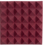 Gator GFW-ACPNL1212PBDY-4PK Four (4) Pack of 2\" Thick Acoustic Foam Pyramid Panels 12x12 Burgundy 2