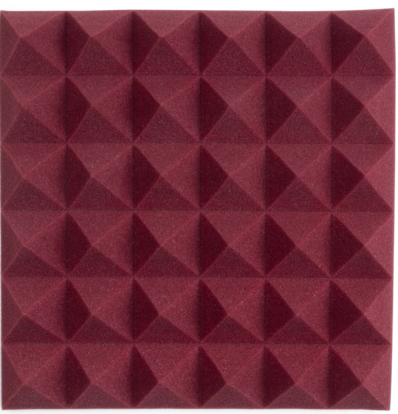 Gator GFW-ACPNL1212PBDY-4PK Four (4) Pack of 2\" Thick Acoustic Foam Pyramid Panels 12x12 Burgundy 2