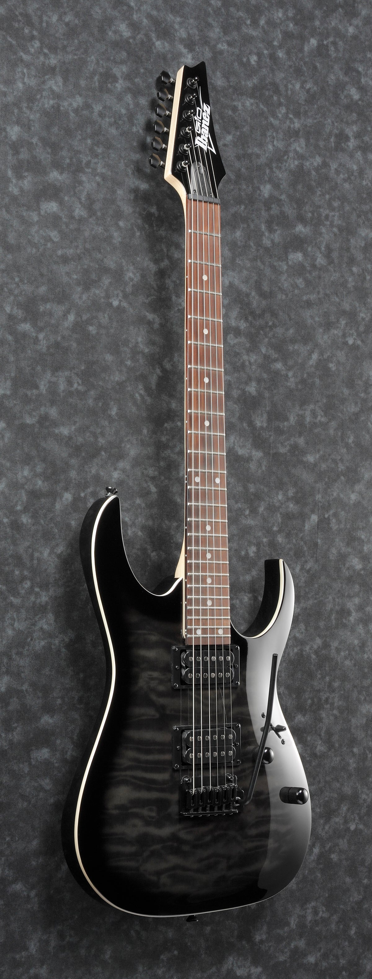 Ibanez GRGA120QATKS Electric Guitar with Quilted Ash Top (Transparent Black) 4