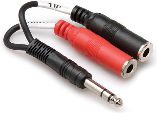 Hosa YPP117 1/4\" (Male Stereo) - (2)1/4\" (Female Mono) Adaptor