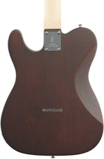 Michael Kelly MK55SCEPRO 1955 Electric Guitar, three-quarter back view showing dark finish and neck