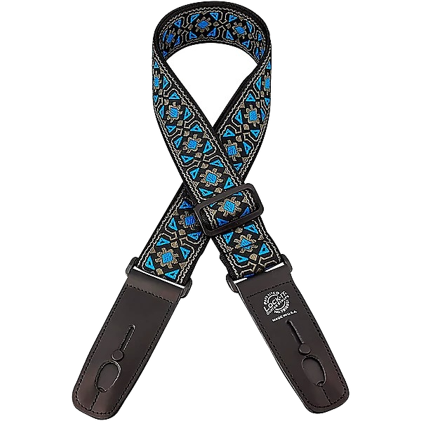 Lock-It Straps 2\" Jacquard Guitar Strap - Blue Minstrel