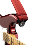 D'addario 50MM Guitar Strap With Auto Lock (Blood Red) - 50BAL11 2