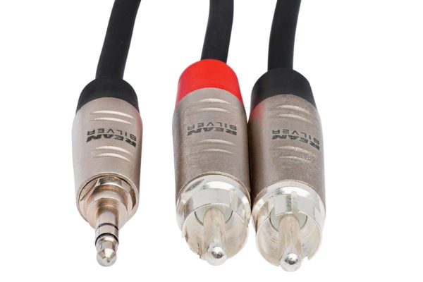 Hosa HMR-010Y Pro Stereo Breakout Cable - 3.5mm TRS Male to Dual RCA Male - 10' 3