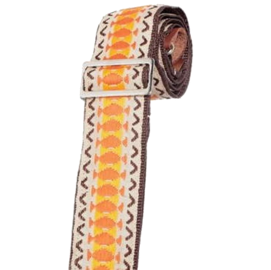 Henry Heller 2\" Deluxe Vintage Series Jacquard Guitar Strap - Cream 2