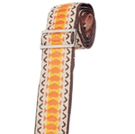 Henry Heller 2\" Deluxe Vintage Series Jacquard Guitar Strap - Cream 2