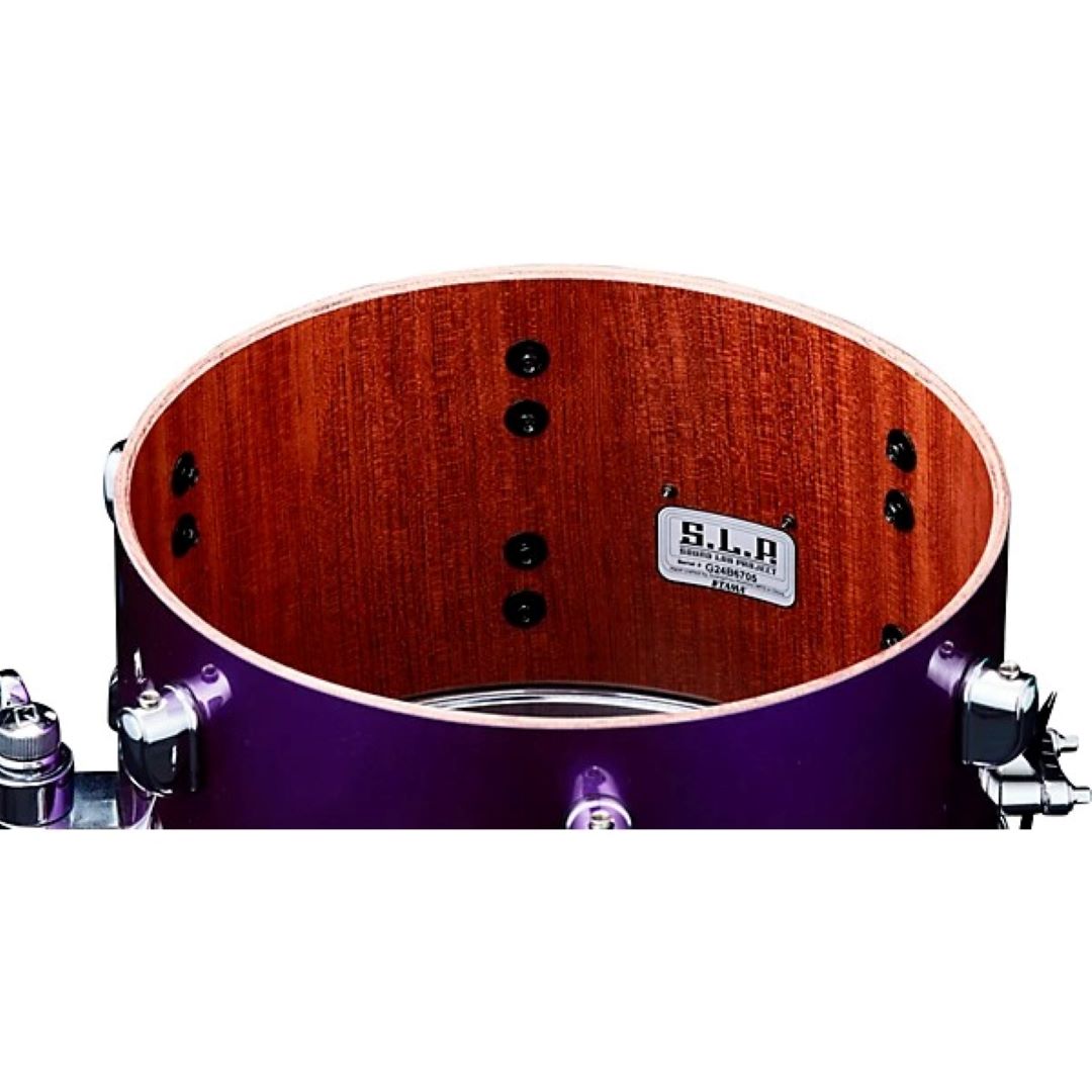 Tama S.L.P. Mod Bubinga Clay Aeschliman Signature Snare Drum - Galactic Purple 2