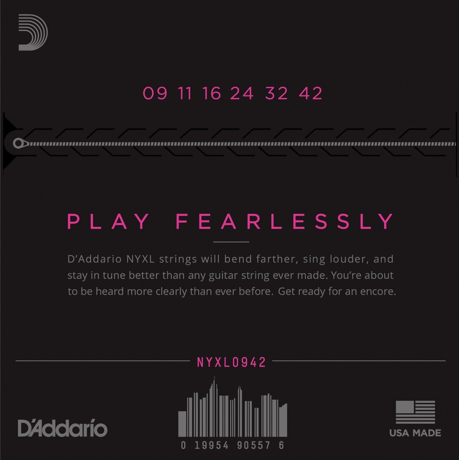 D'Addario NYXL Nickel Wound 9-42 Electric Guitar Strings - Super Light 2