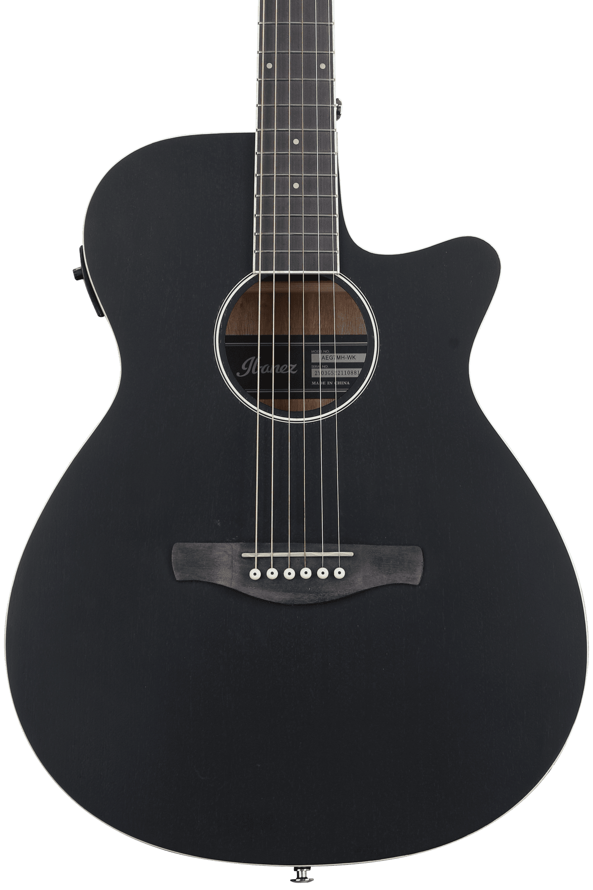 Ibanez AEG7MHWK Acoustic-Electric Guitar Weathered Black Open Pore