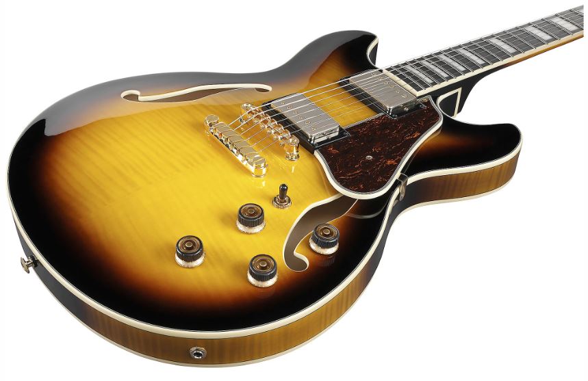 Ibanez AS93FMAYS Hollowbody Electric Guitar (Antique Yellow Sunburst) - No Case 2