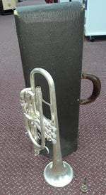Used H.N. White 'King' Master Model Bb Cornet - Matte Silver-Plate 2