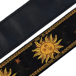 Levys MPJG-SUN-BLK 2\" Wide Jacquard Guitar Strap - Black 2
