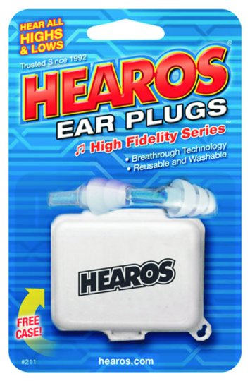Hearos Hi-Fi Series Earplugs, 1 Pair with Case