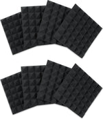 Gator Acoustic Foam Pyramid Panels 2\" 12x12 Charcoal 8-pack (GFW-ACPNL1212PCHA-8PK)