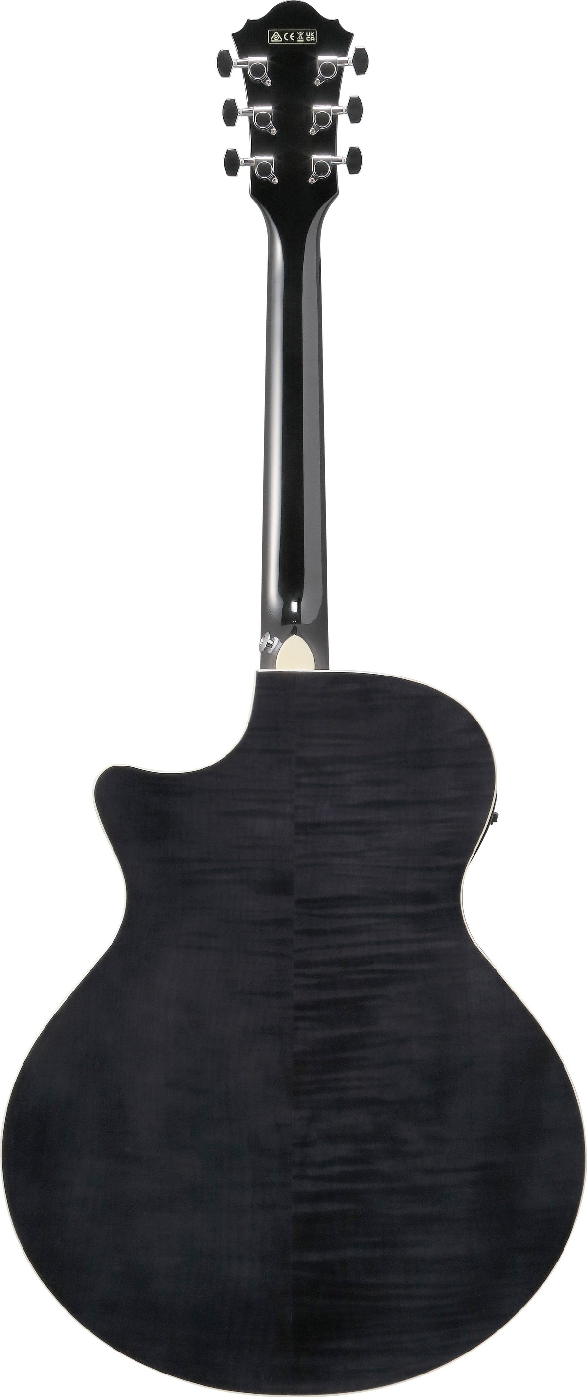 Ibanez AE170TBK Acoustic Electric Guitar - Transparent Black High Gloss 7