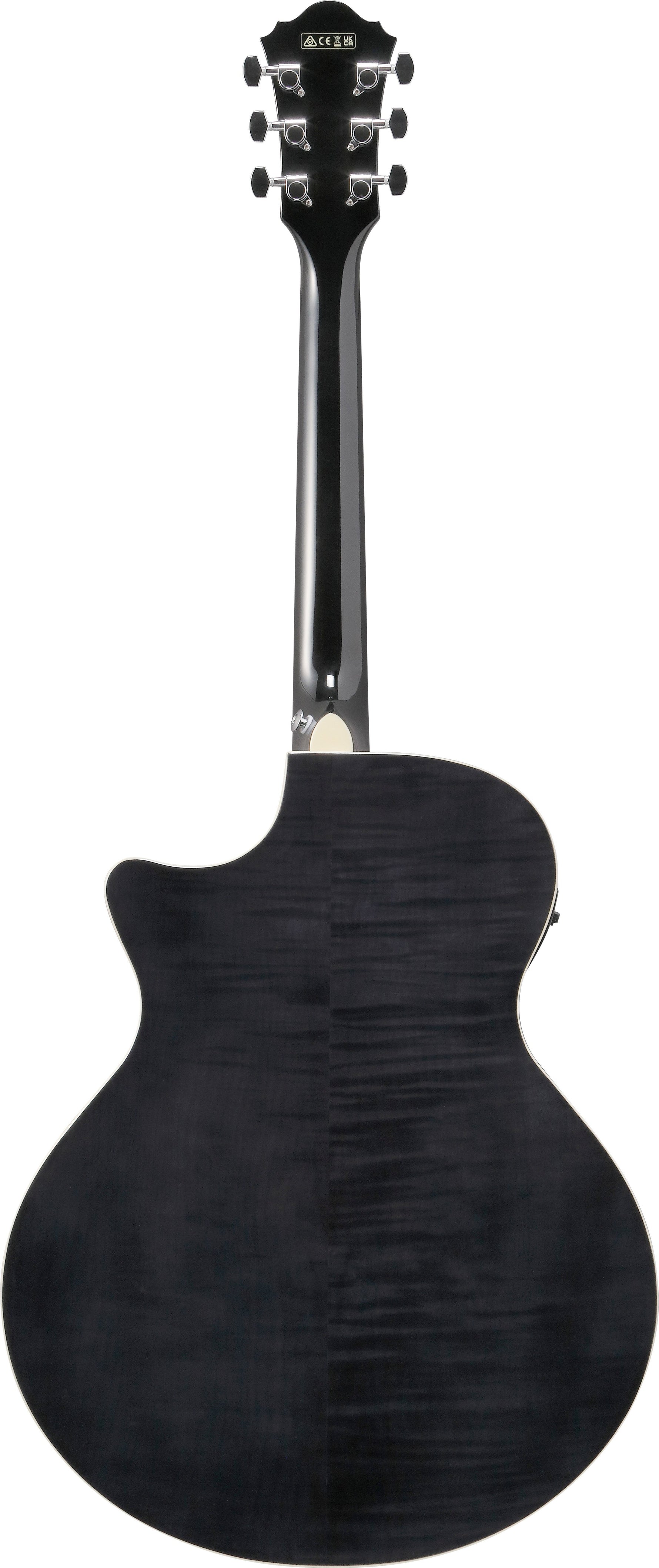 Ibanez AE170TBK Acoustic Electric Guitar - Transparent Black High Gloss 7