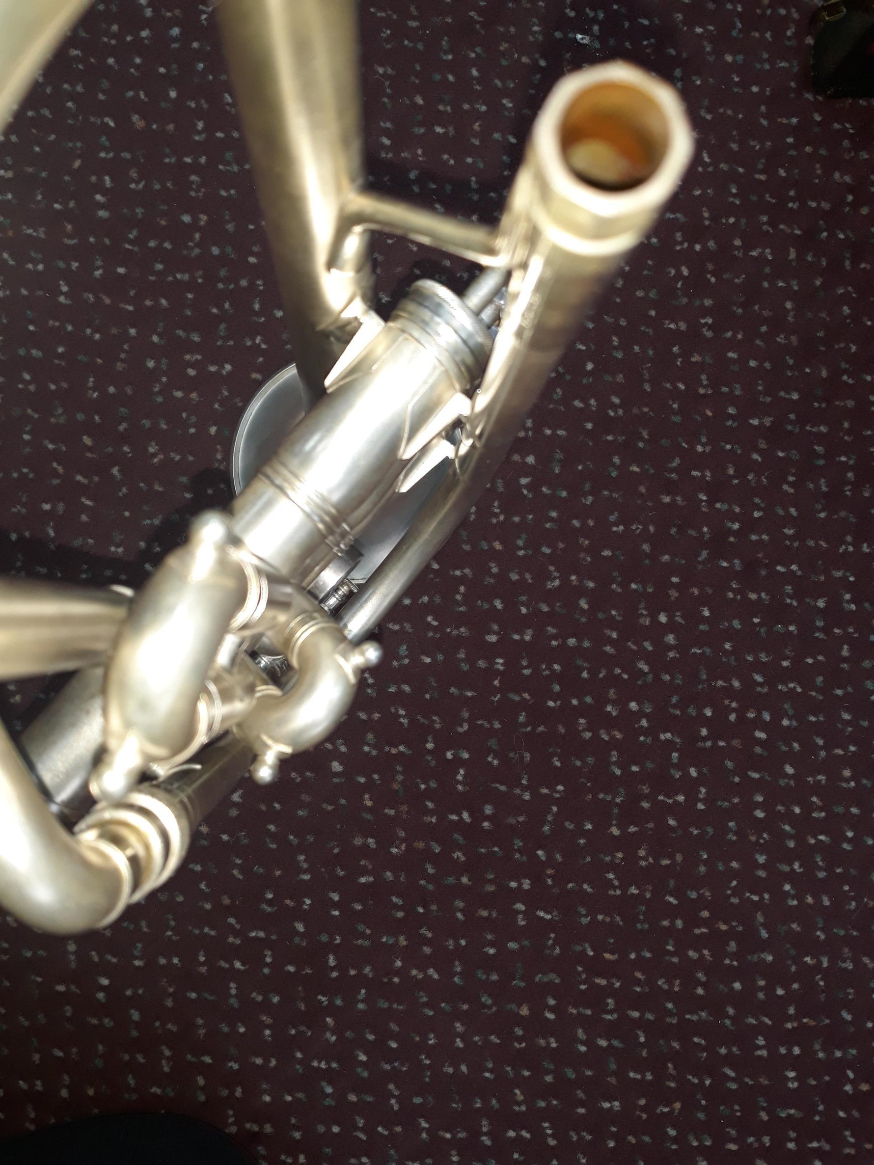 Used H.N. White 'King' Master Model Bb Cornet - Matte Silver-Plate 8