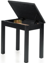 Gator Deluxe Wooden Piano Bench With Storage Compartment - Black