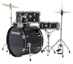 Ludwig LC19511 Accent Drive 5-piece Drumset with Throne and Cymbals Black Sparkle 3