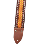 Henry Heller 2\" Deluxe Vintage Series Jacquard Guitar Strap - Brown 3