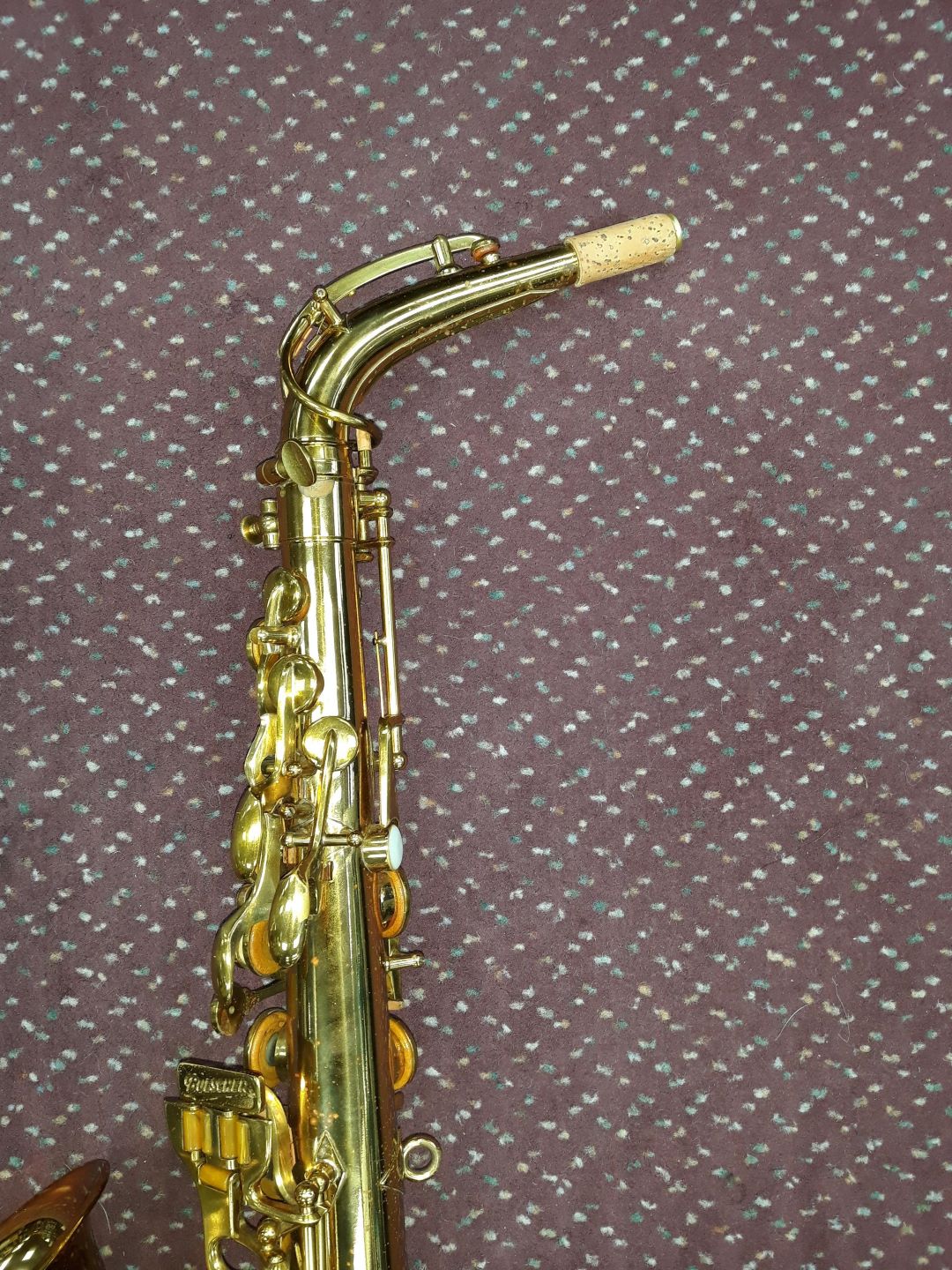 Used Buescher Aristocrat Big \"B\" Series II Brass Lacquer Alto Saxophone 5