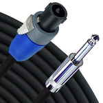 Rapco 3-Foot Speaker Cable - 1/4\" Male To Speakon
