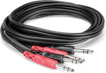Hosa CSS203 1/4\" (Stereo) -1/4\" (Stereo) Dual Cable 9.9'
