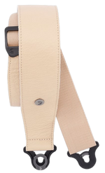 D'Addario Comfort Leather Auto Lock 2.5\" Guitar Strap - Tan