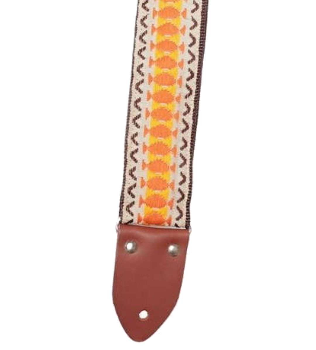 Henry Heller 2\" Deluxe Vintage Series Jacquard Guitar Strap - Cream 3