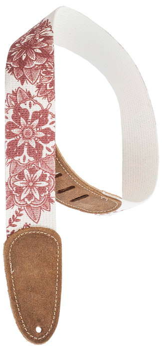 Henry Heller 'David Hale Series' 2\" Cotton Guitar Strap  - Printed Flower Design