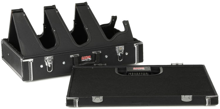 Gator Gig-Box Jr Pedal Board/Guitar Stand & Case - Black With Power Supply