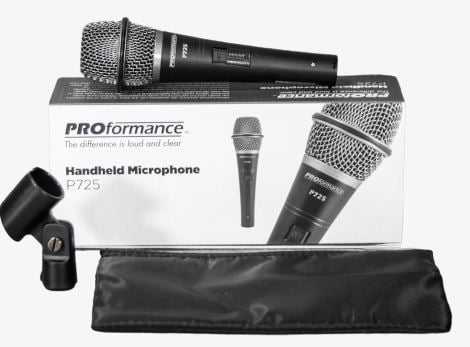 Proformance P725 Vocal Microphone with Clip and Bag 2