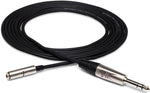 Hosa HXMS-010 Pro Headphone Adapter Cable - REAN 3.5mm TRS Female to 1/4\" TRS Male - 10FT