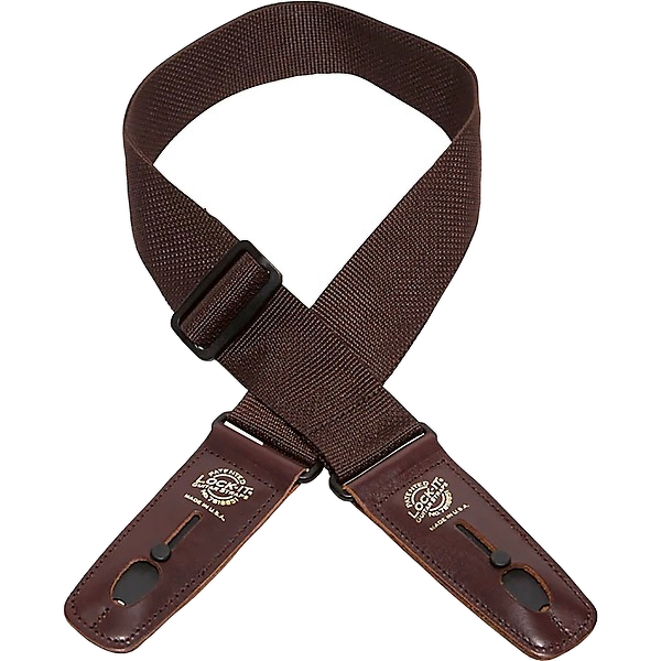 Lock-It Straps 2\" Poly Pro Guitar Strap - Brown