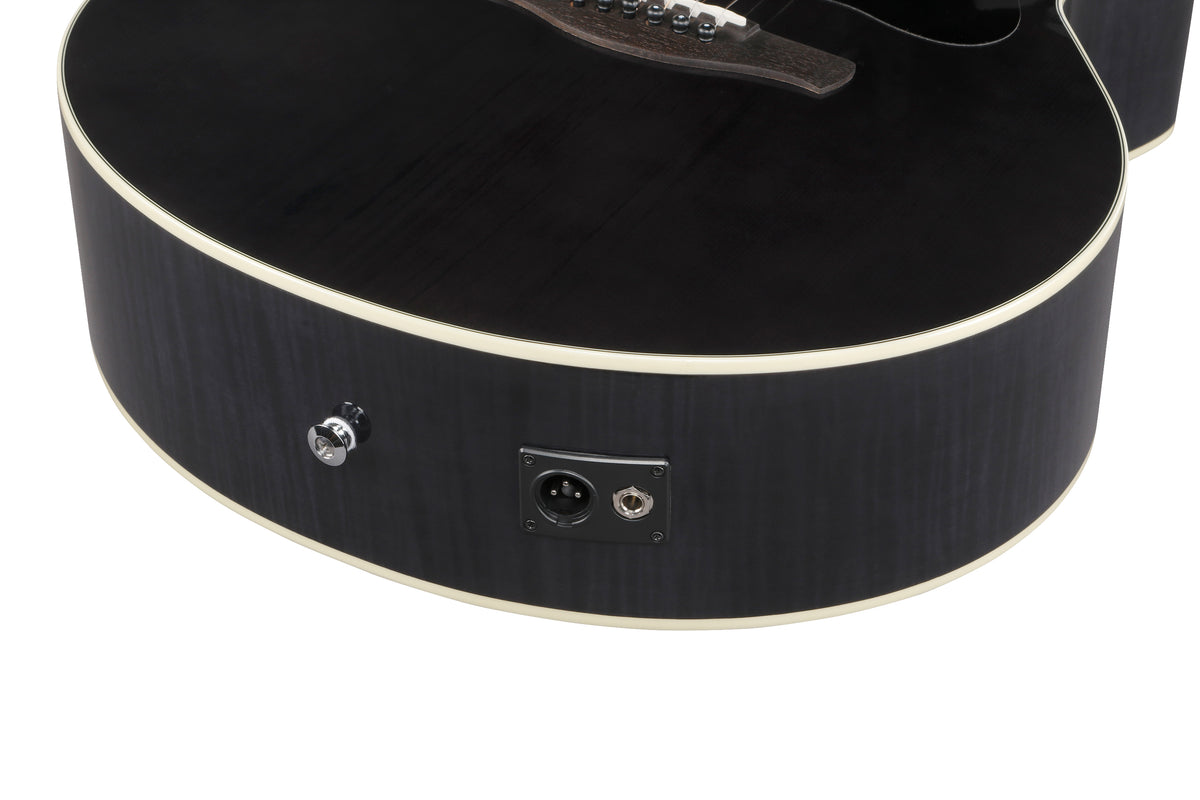 Ibanez AE170TBK Acoustic Electric Guitar - Transparent Black High Gloss 4