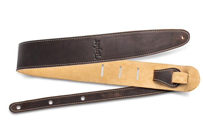 Taylor 4101-25 2.5-Inch Chocolate Brown Leather Suede Back Guitar Strap