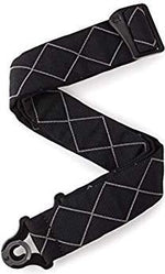 D'Addario 50BAL02 Auto Lock Guitar Strap (Black Pad Diamond)