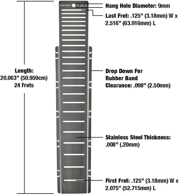 Music Nomad Fret Shield Fretboard Protector - For 25.5\" Scale 2