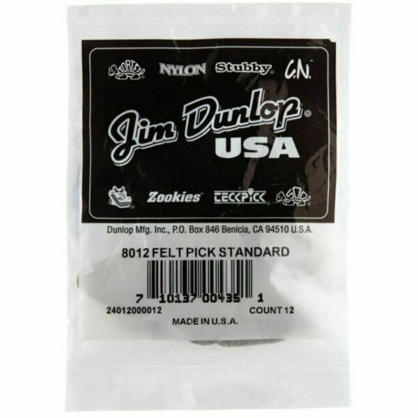 Dunlop 8012 Felt Picks (Pack of 12)