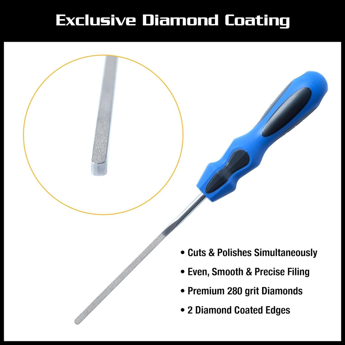 MusicNomad MN830 Diamond Coated Fret End Dressing File 2