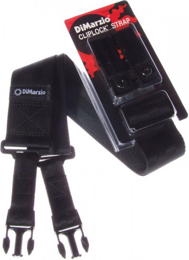 DiMarzio 2\" ClipLock Guitar Strap - Black Nylon