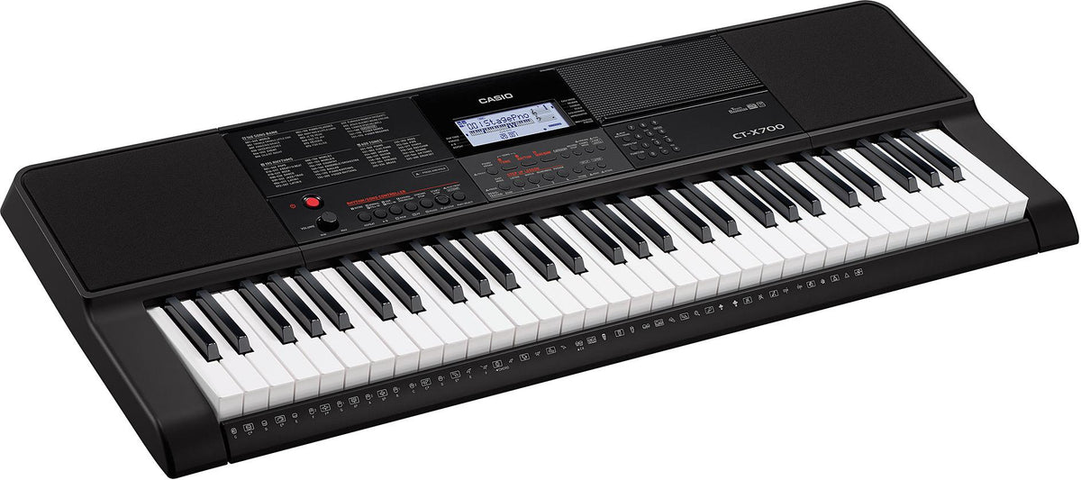 Casio CT-X700 61-Key Portable Keyboard with Touch Response & AC Adapter (Black) 2