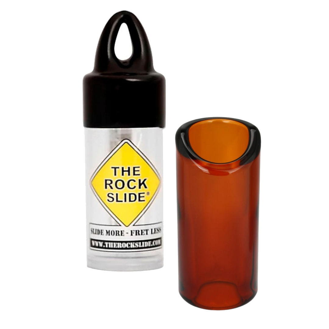 The Rock Slide Amber Glass Guitar Slide - Medium 3