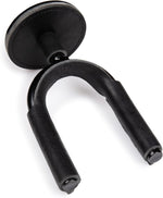 Levy LVY-FGHNGR-BKBK Forged Steel Guitar Hanger - Black Metal With Black Leather Wraps 4