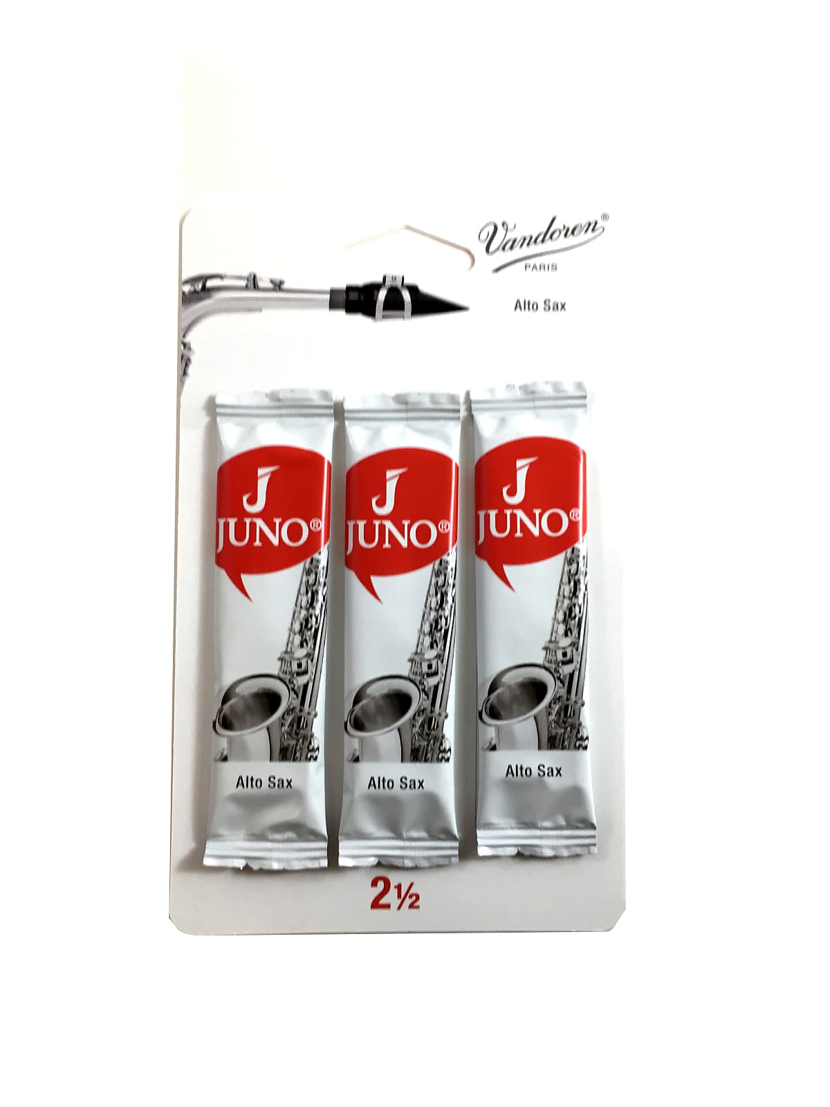 Juno JSR6125/3 Alto Sax Reeds #2.5 (3 pack)