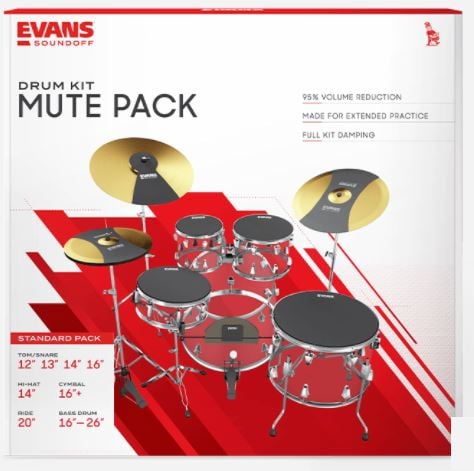 Evans SOSETFSN Sound Off Drum Mute Fusion Silencer Pack
